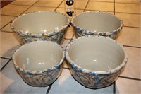 Set of 4 Nesting Spongeware Bowls