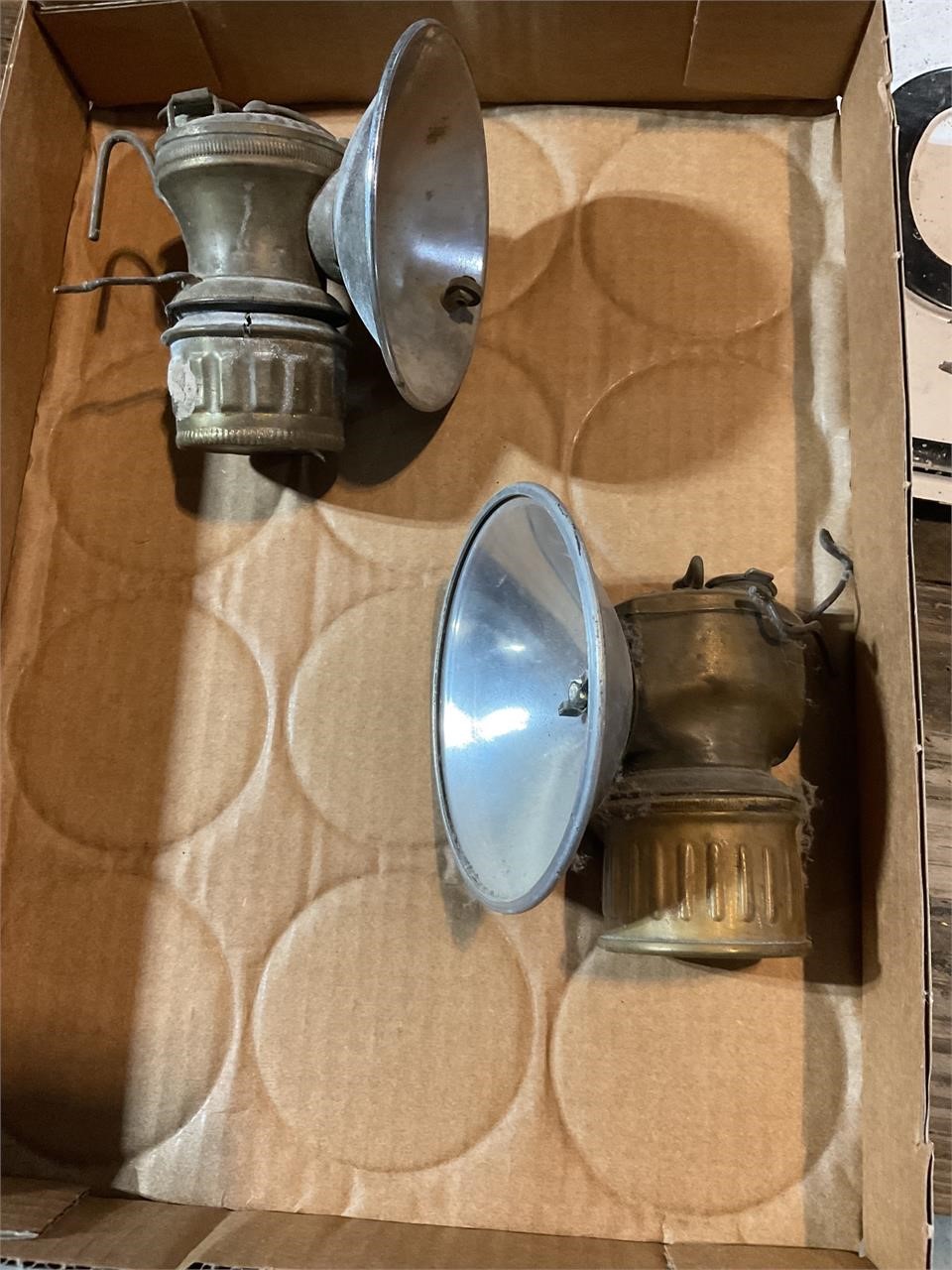 Antique carbide miners lanterns