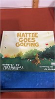 Signed Hatti goes golfing book