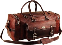 $116 Leather Travel Bag(Brown 24 inch)