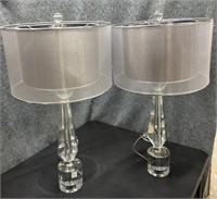 Art Deco Table Lamps Transparent Crystal Table