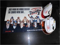 Signed Dream Team Poster & 2 Montreal Olympic Hat