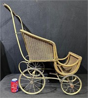 Old Wicker Baby Carriage