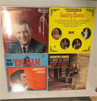 Lot of 4 country albums - 1 is Johnny Cash