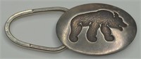 J Wilson Sterling Silver Bear Keychain