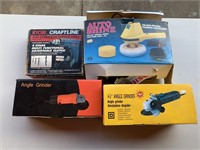 Qty Boxed Power Tools inc Grinders, Cordless