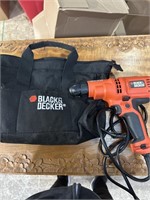Black & Decker Drill with Bag Works