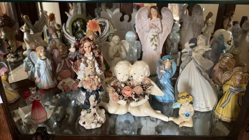 Shelf Lot of Assorted Decorative Angels