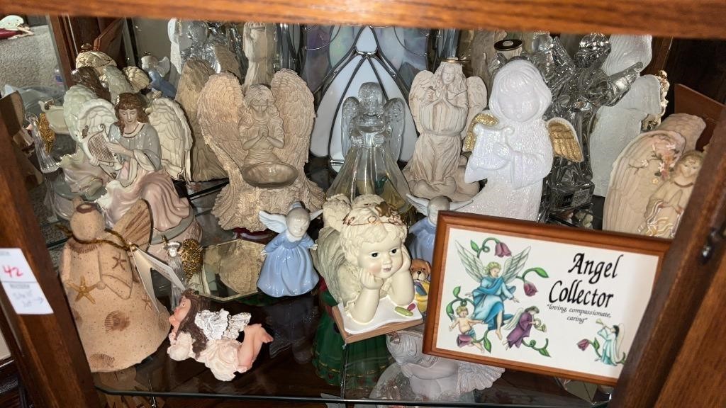 Shelf Lot of Assorted Decorative Angels