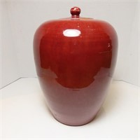 Ox Blood lidded jar