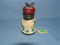 Cast iron apple themed string holder