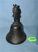Cast iron Revolutionary War soldier themed bell