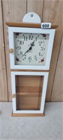 WALL HANGING CLOCK WITH DISPLAY SHELVES