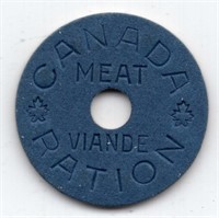 Canada Meat Ration Token WWII