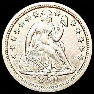 1850 Seated Liberty Half Dime CLOSELY