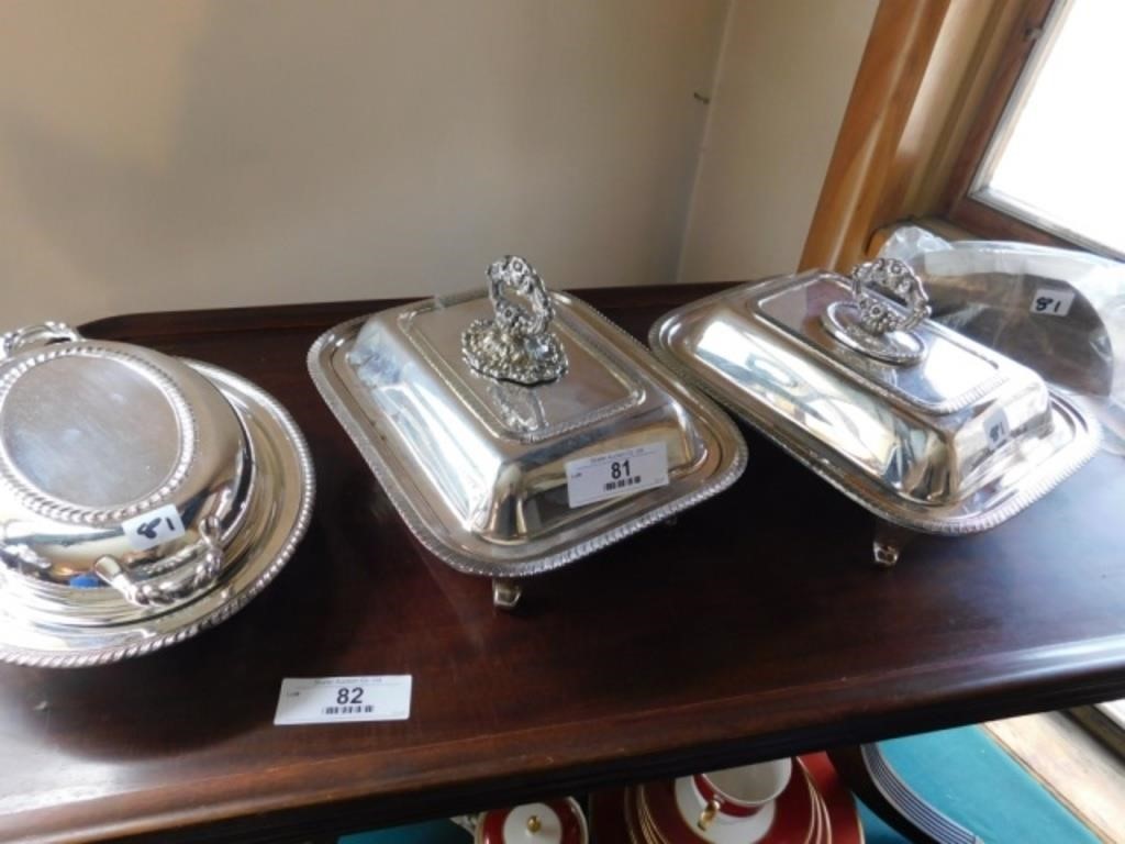 4 Silver Plate Serving Pieces