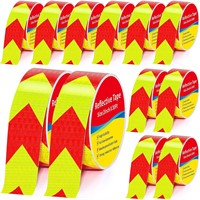 Frienda 12 Roll Safety Tape  2'x30'  Yellow Red