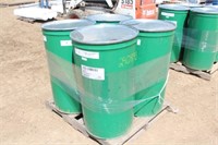 (4) 55Gal Metal Tapered Barrels w/ Removable Lids