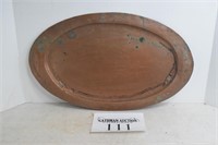 Large Oval Copper Tray