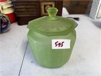 SATIN GLASS COOKIE JAR