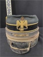 Vintage Masonic 32nd Degree Hat with Box