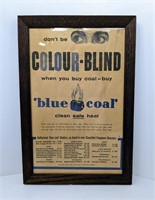 Blue Coal Framed Advertisement