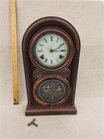 Early Ingraham Mantle Clock With Key