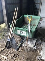 Forks, rake, post hole digger