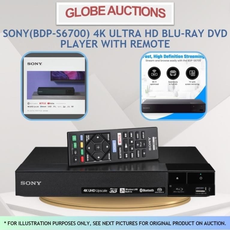LOOK NEW SONY 4K UHD BLU-RAY DVD PLAYER(MSP:$169)