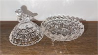 Vintage Crystal Bird Trinket Box