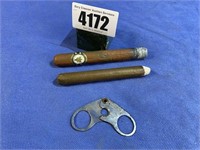 Cigar Cutter w/Imitation Cigars For Point of Sale
