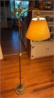 Antique Art Nouveau metal floor lamp, tested and