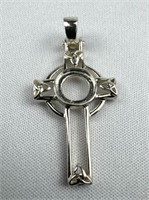 925 Silver Trinity Knot Cross Pendant