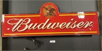 Advertising Budweiser Light Up Wall Sign.