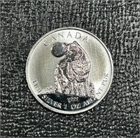 2011 Canada $5 1oz Silver "Wolf"