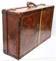 Louis Vuitton Leather Steamer Suitcase, ca. 1900