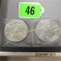 US 2021 AND 2023 BRILLITANT UNCIRCULATED AMERICAN