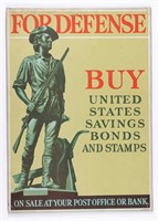 WWII SAVINGS BONDS DISPLAY POSTER