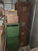 METAL FILE CABINET AND LOCKER AND REMAINING