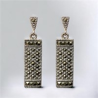 Vintage Inspired Marcasite .925 Silver Earrings