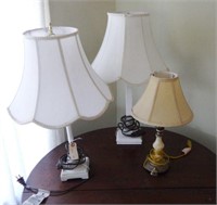 (3) table lamps