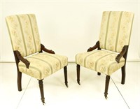 Pr. Eastlake Upholstered Slipper Chairs