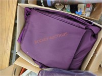 Large Box lot 108 in rectangle purple tablecloth