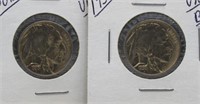 (2) 1938-D UNC/BU Buffalo Nickels.