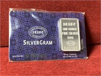 1oz SOLID SILVER IGR .999 FINE SILVER BAR