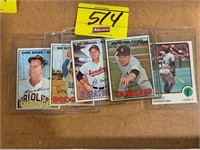 1967 TOPPS BASEBALL CARDS - FORD, HODGES, SUTTON,
