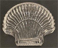 Cut Glass Seashell Ashtray, 5”