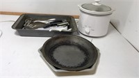 Crockpot, pans  assorted