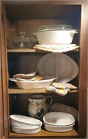 Corningware French White casserole dishes,