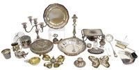 (25) FRENCH SILVERPLATE TABLE ITEMS